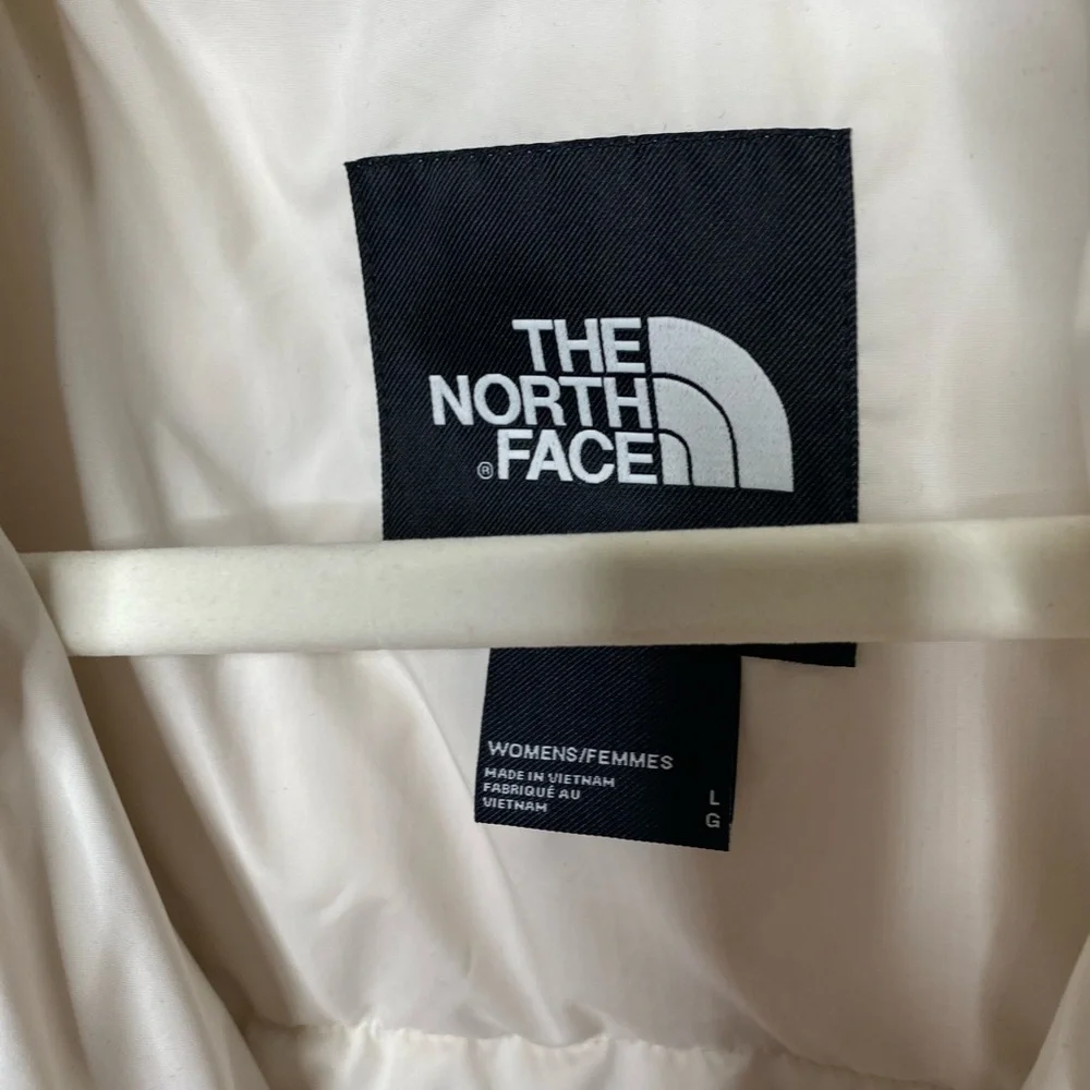 NORTH FACE Ivory / Off-white Puffer Quilted Vest - size Large - Picture 6 of 13